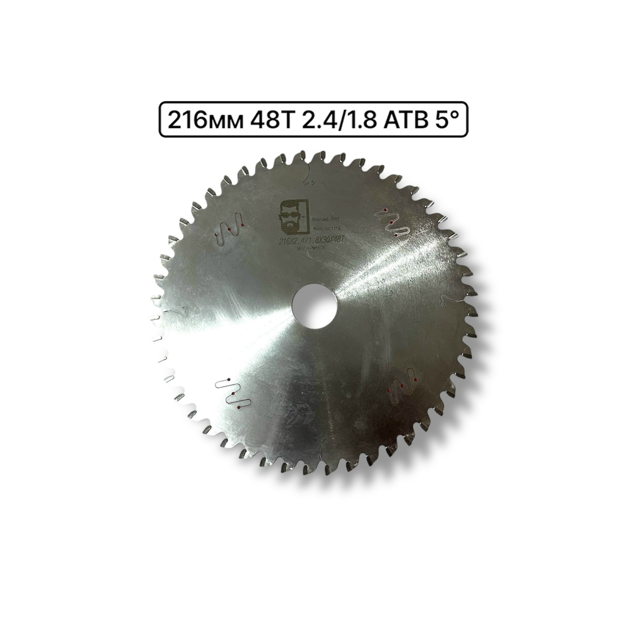 Пильный диск Bearded Door Wood Cutting 216x2.4 1.8x48T ATB 5° Пильный диск Bearded Door Wood Cutting 216x2.4/1.8x48T ATB -5° — изображение 1
